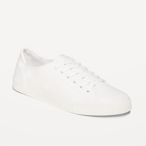 OLD NAVY Canvas Lace Up Sneakers in Calla Lilly White - Picture 1 of 8